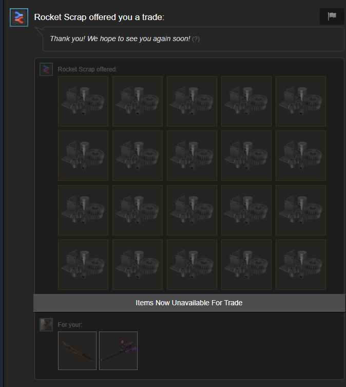 Items Now Unavailable For Trade - Team Fortress 2 - Scrap.TF Forums